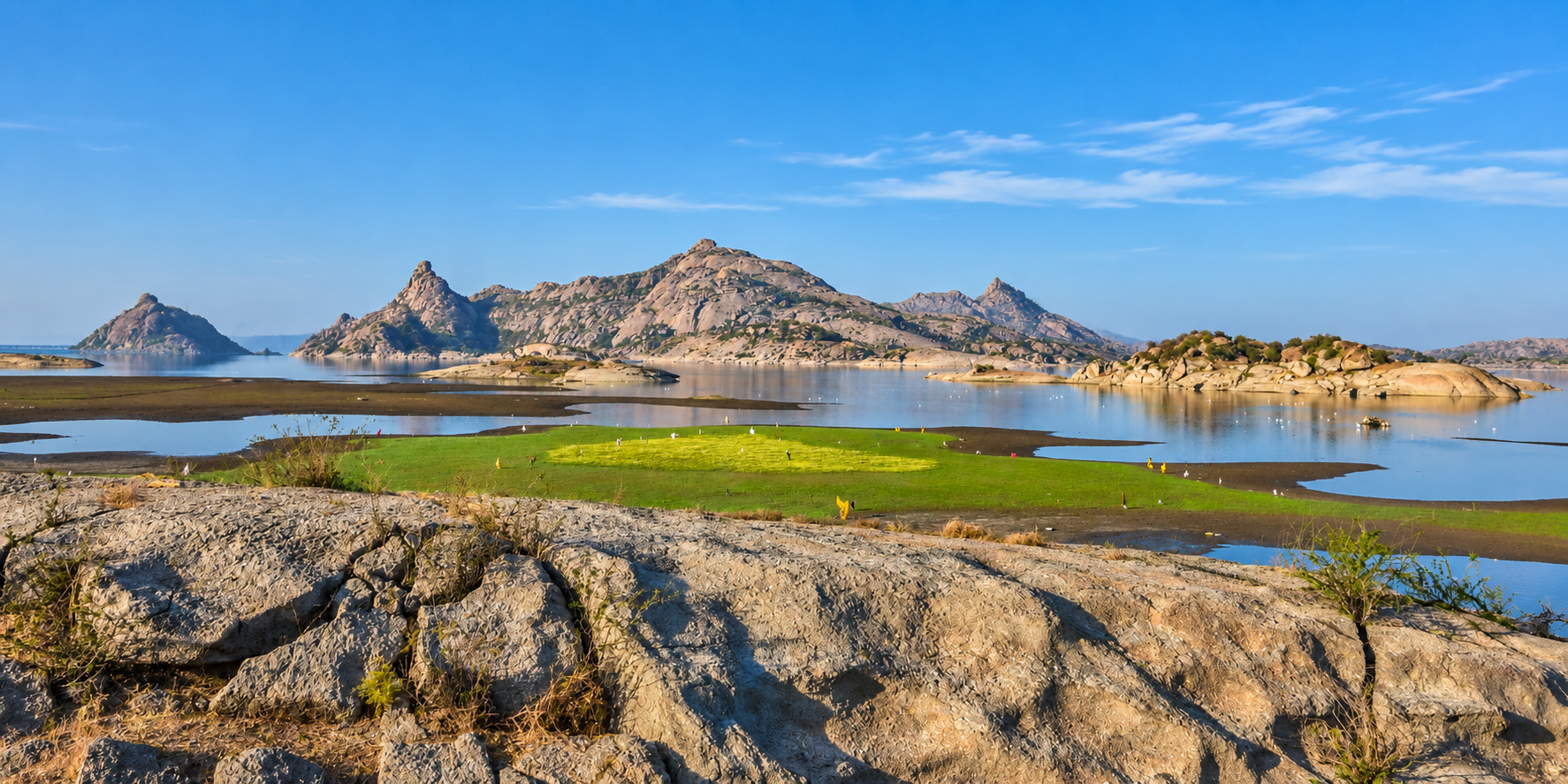 Jawai Rajasthan safari landscape and granite hills